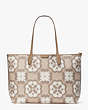 Spade Flower Monogram Sutton Large Tote, Natural Multi, Product