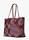 Oversized Spade Flower Monogram Sutton Tote Bag, groß, , s7productThumbnail