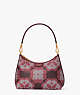 Spade Flower Monogram Reece Small Shoulder Bag, Garnet Rose Multi, ProductTile