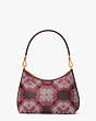 Spade Flower Monogram Reece Small Shoulder Bag, Garnet Rose Multi, Product