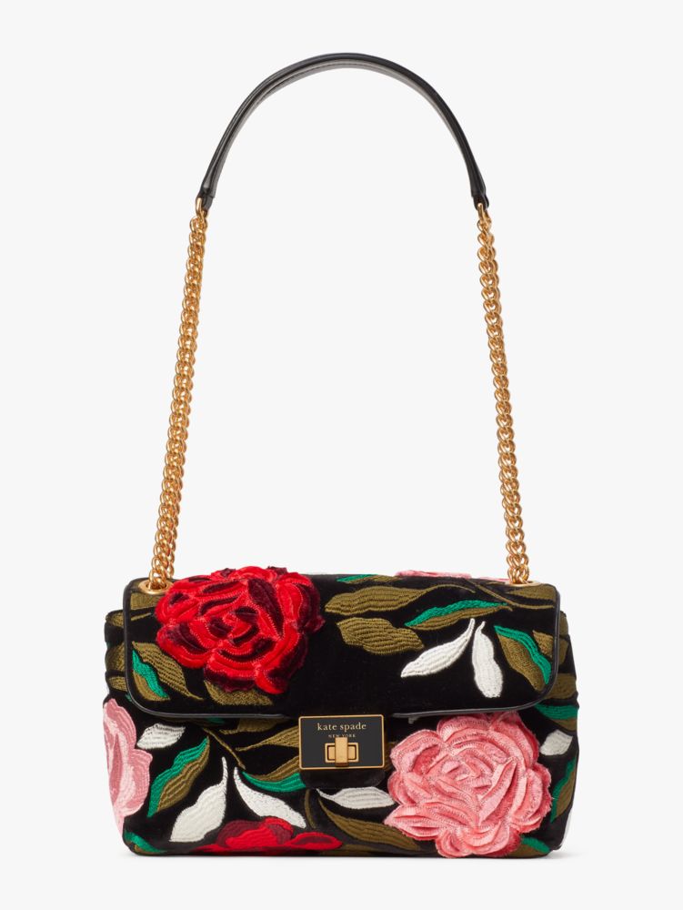 Evelyn Rose Garden Velvet Medium Convertible Shoulder Bag | Kate