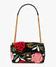 Evelyn Rose Garden Velvet Medium Convertible Shoulder Bag, Black Multi, ProductTile
