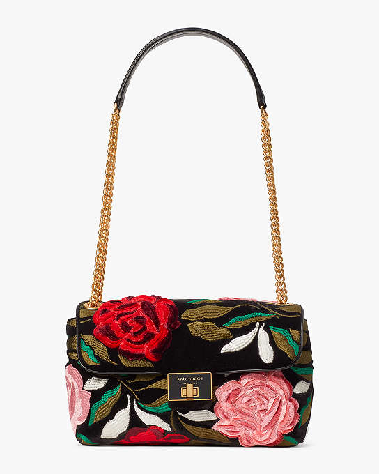 Evelyn Rose Garden Velvet Medium Convertible Shoulder Bag | Kate