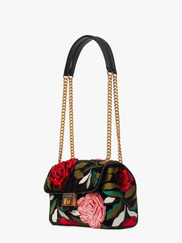 Evelyn Rose Garden Velvet Medium Convertible Shoulder Bag