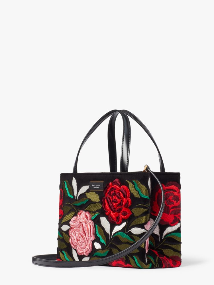 Arriba 69+ imagen kate spade black rose bag