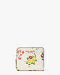 Morgan Bouquet Toss Embossed Small Compact Wallet, Halo White Multi, Product