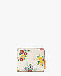 Morgan Bouquet Toss Embossed Small Compact Wallet, Halo White Multi, Product