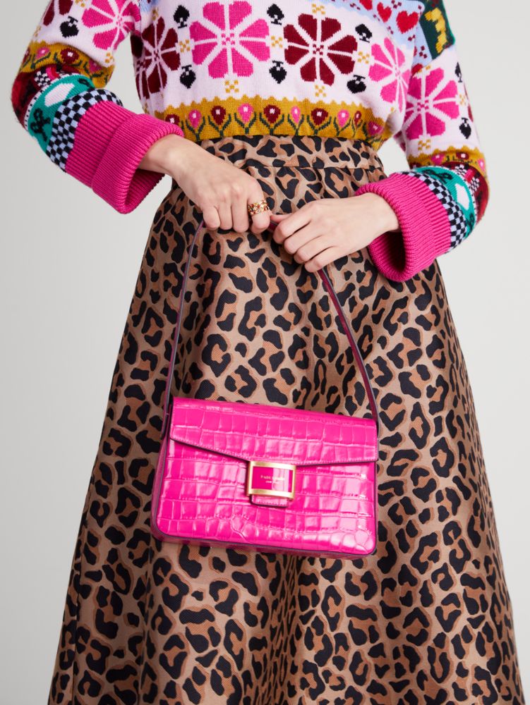 Katy Croc Embossed Medium Shoulder Bag | Kate Spade New York