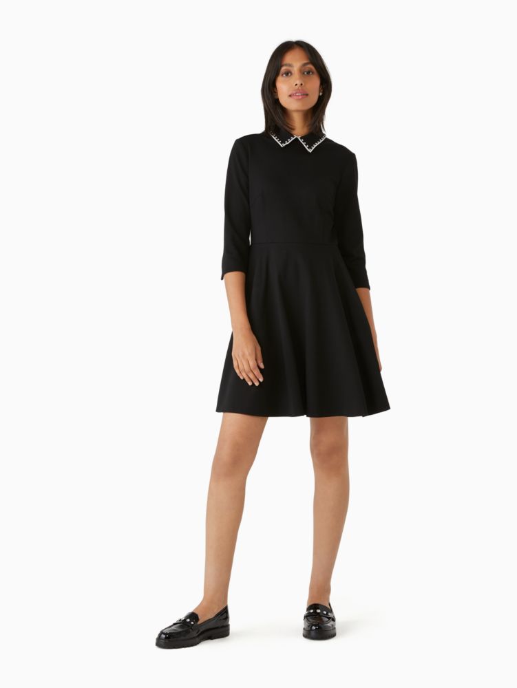 Kate Spade Embellished Collar Ponte Dress