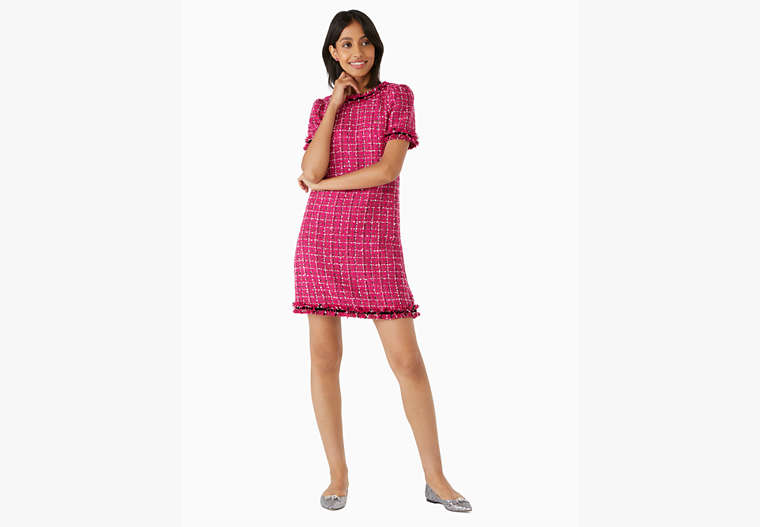 Festive Tweed Dress, Festive Pink, Product image number 0