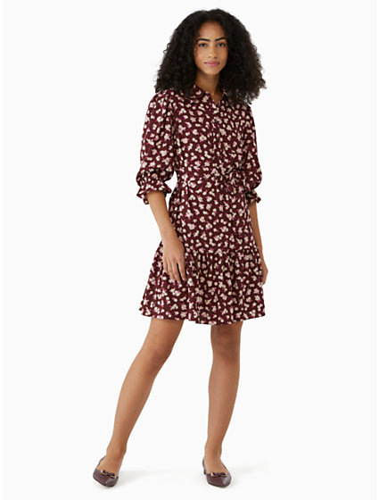 Graphic Leopard Puff Sleeve Blaire Midi Dress | Kate Spade Surprise