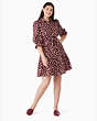 Frosted Floral Shirtdress, Deep Berry, Product