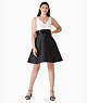 Sequin Bow Fit-and-Flare Dress, Black/Cream, ProductTile