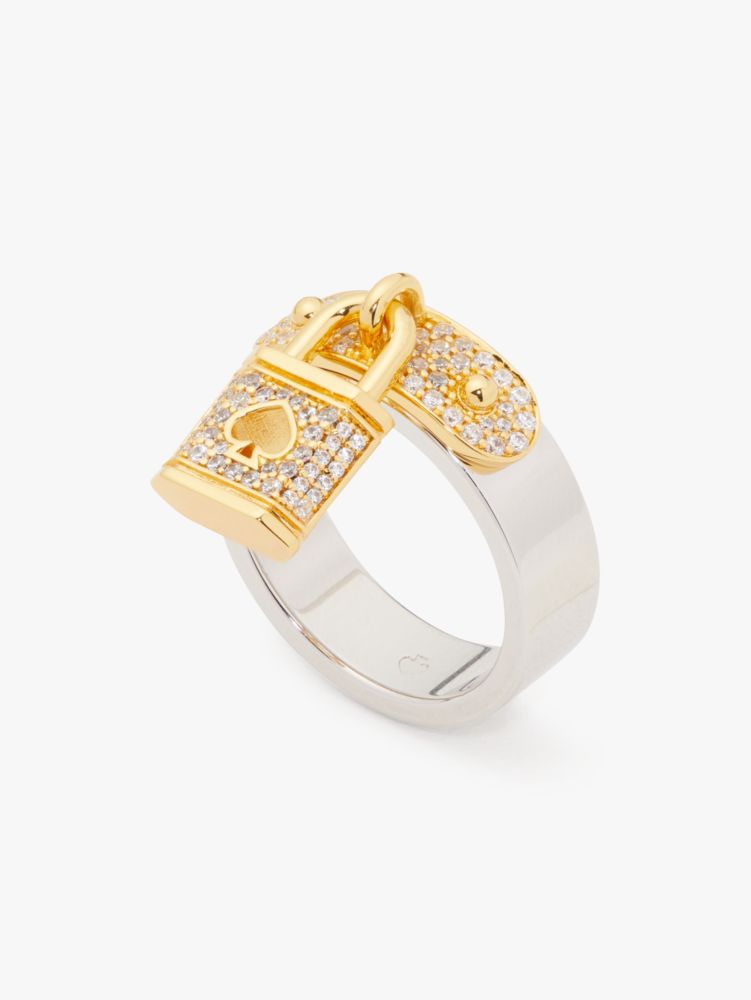 Lock And Spade Pavé Ring