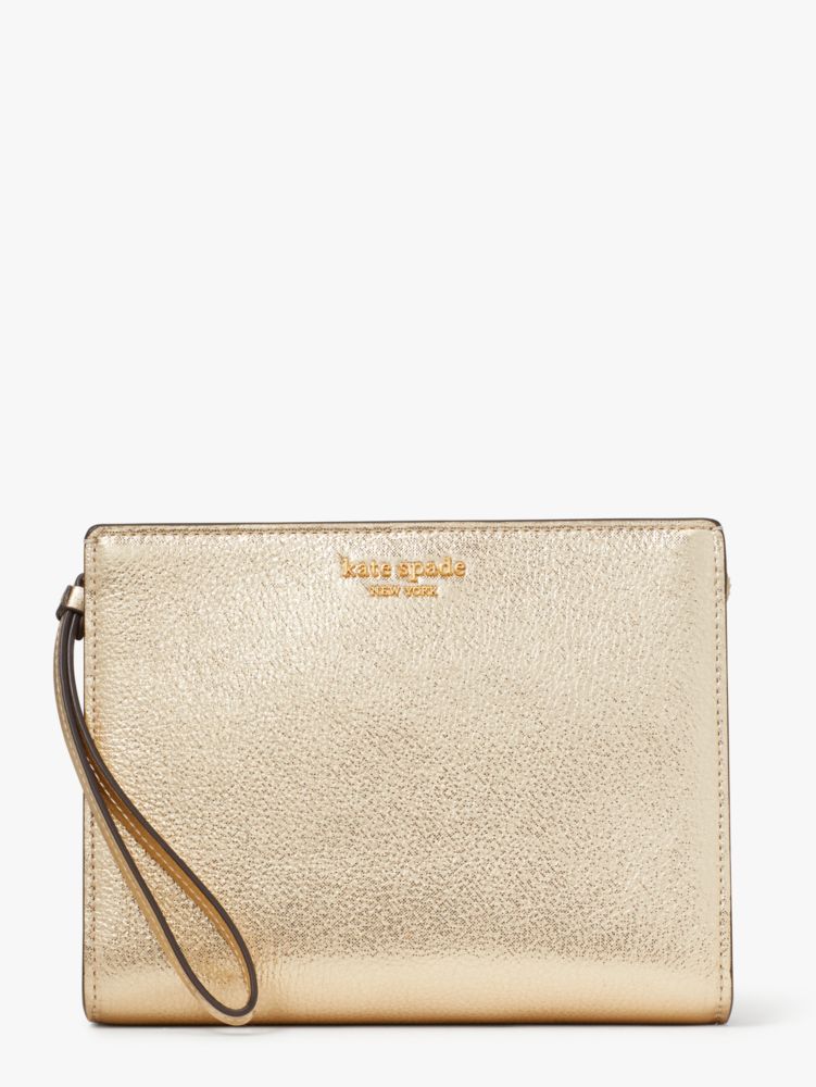 Morgan Metallic Gusseted Wristlet | Kate Spade New York