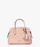 Knott Croc-embossed Leather & Suede Mini Satchel, French Rose, ProductTile
