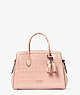 Knott Croc-embossed Leather & Suede Medium Satchel, French Rose, ProductTile
