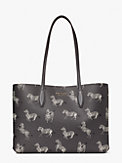 All Day Dancing Zebras Printed Large Tote, , s7productThumbnail