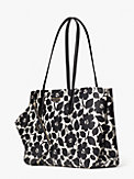 all day rosy garden printed pvc large tote, , s7productThumbnail