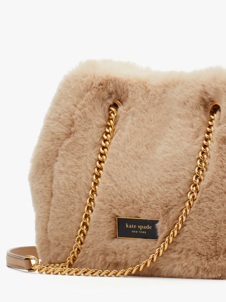 Cleo Faux Fur Small Chain Bucket Bag | Kate Spade New York