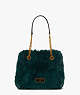 Cleo Faux Fur Small Chain Bucket Bag, Pine Grove, ProductTile