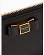 Morgan Bow Embellished Zip Cardholder, Black, Product