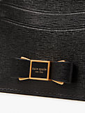 morgan bow embellished saffiano leather card holder, , s7productThumbnail