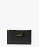 Morgan Bow Embellished Small Slim Bifold Wallet, Black, ProductTile