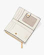 Morgan Bow Embellished Klapp-portemonnaie, Schmal, Klein, Pergament, Product