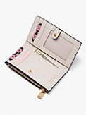 morgan bow embellished small slim bifold wallet, , s7productThumbnail