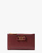 Morgan Bow Embellished Small Slim Bifold Wallet, Autumnal Red, Product