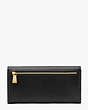 Morgan Bow Embellished Flap Continental Wallet, Black, Product