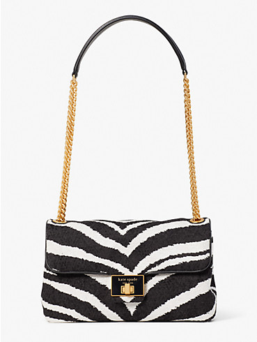 Evelyn Bold Zebra Boucle Jacquard Medium Convertible Shoulder Bag, , rr_productgrid