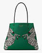 Everything Dancing Zebras Embroidered Large Tote, , Product