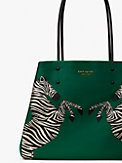 Everything Dancing Zebras Embroidered Large Tote, , s7productThumbnail