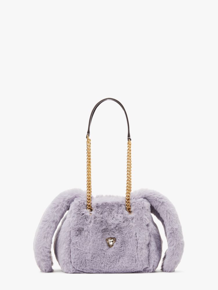 Fluff Embellished Faux Fur Small Bucket Bag | Kate Spade New York