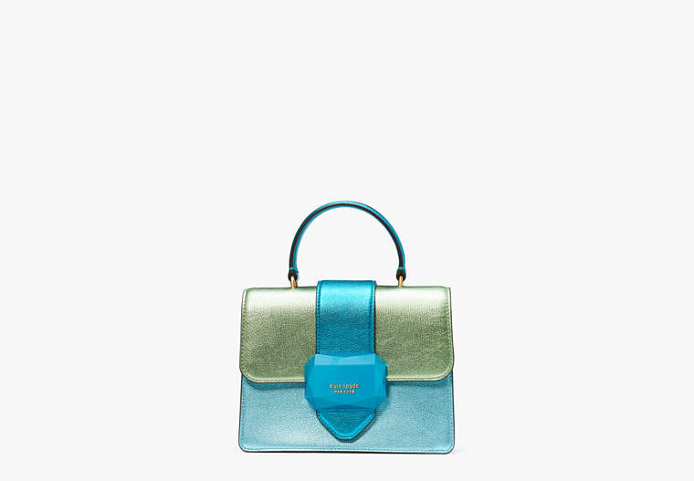 Bijou Metallic Colorblocked Mini Top-handle Bag, Sparkling Lagoon Multi, Product
