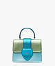 Bijou Metallic Colorblocked Mini Top-handle Bag, Sparkling Lagoon Multi, ProductTile