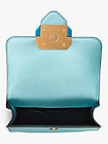 jeweled top handle colorblock crinkled metallic leather mini top handle, , s7productThumbnail