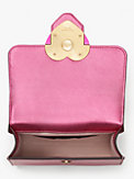 jeweled top handle colorblock crinkled metallic leather mini top handle, , s7productThumbnail
