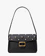 Katy Pearl Embellished Medium Shoulder Bag, Black Multi, Product