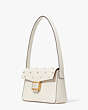 Katy Pearl Embellished Medium Shoulder Bag, Halo White Multi, Product
