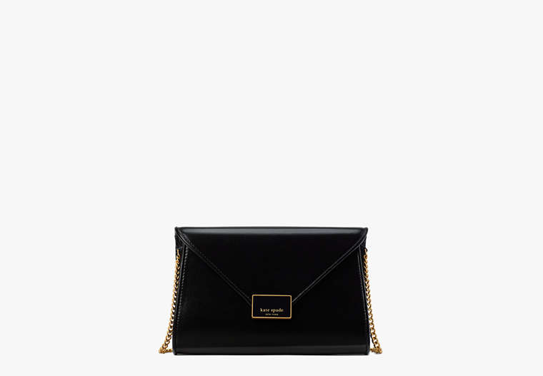 Anna Medium Envelope Clutch, Black, Product