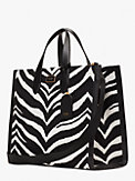 Manhattan Bold Zebra Tote Bag aus Bouclé-Jacquard, groß, , s7productThumbnail