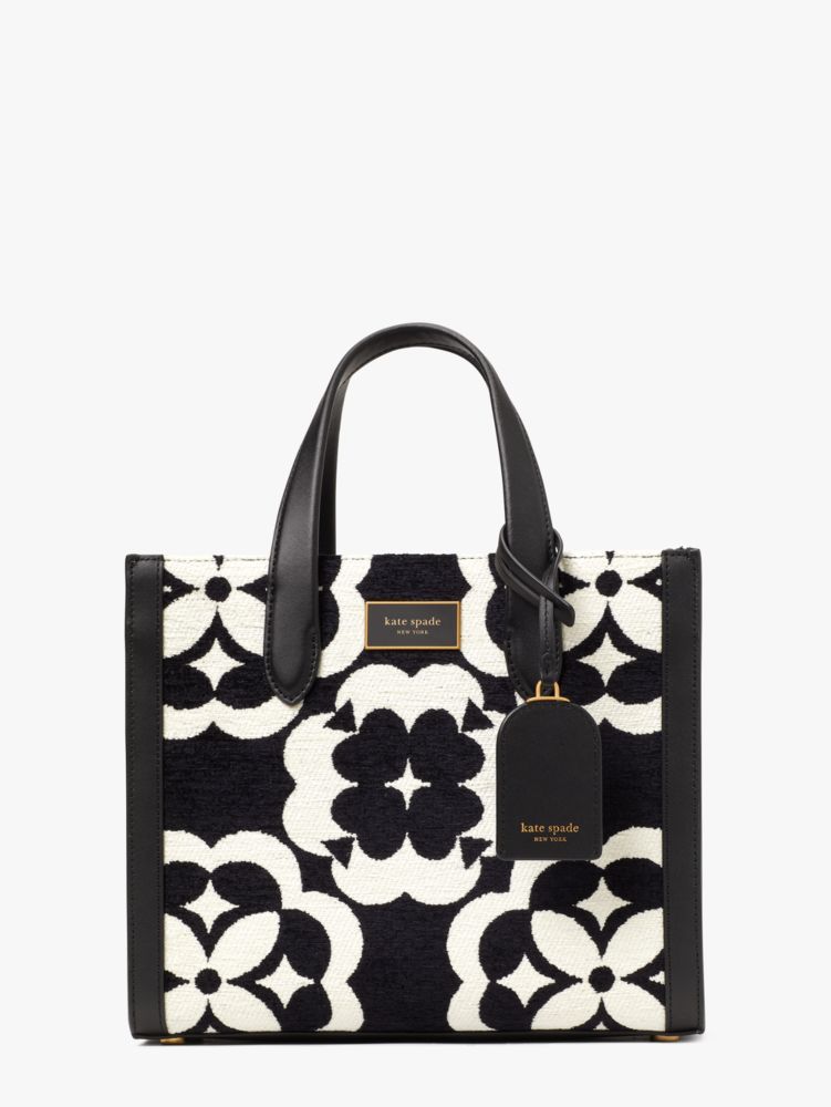 kate spade new york Manhattan Spade Flower Jacquard Striped Canvas Large  Tote - Macy's