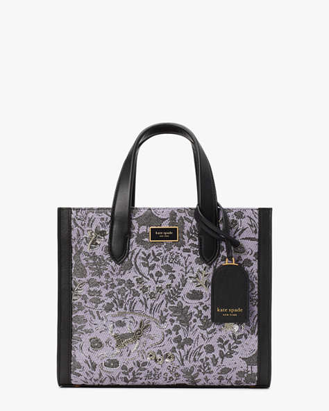 Manhattan Year Of The Rabbit Embellished Toile Jacquard Small Tote