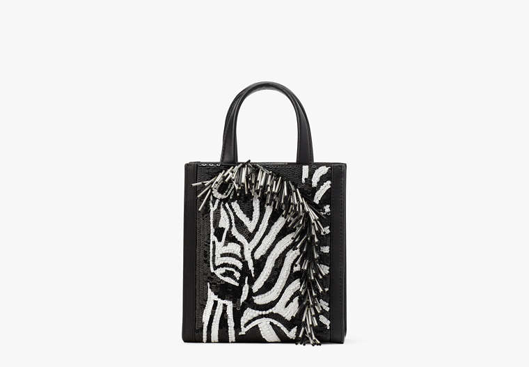 Manhatten Zebra Tote Bag Mit Verzierung, Extraklein, , Product