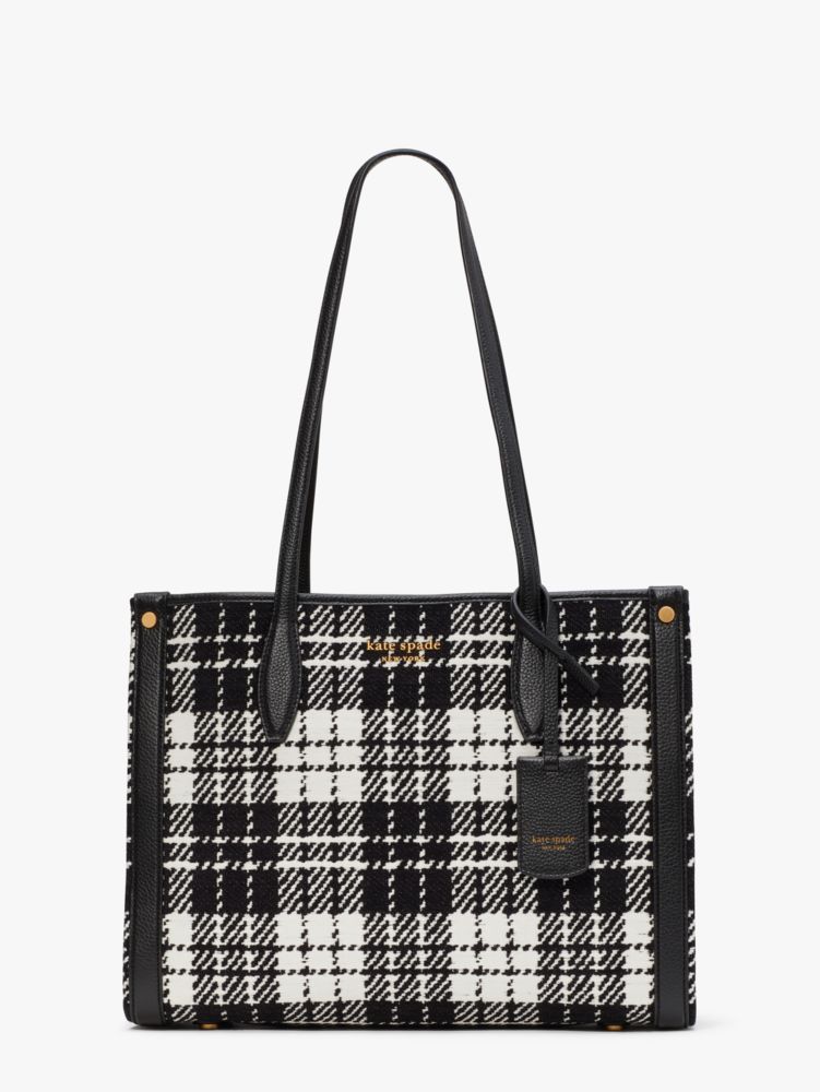 Market Posh Plaid Jacquard Medium Tote | Kate Spade New York