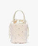 Purl Pearl Embellished Small Bucket Bag, Iridescent Multi, ProductTile