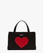 The Original Bag Icon Tote Bag Aus Lammfellimitat Mit Intarsien-herz, Klein, , Product